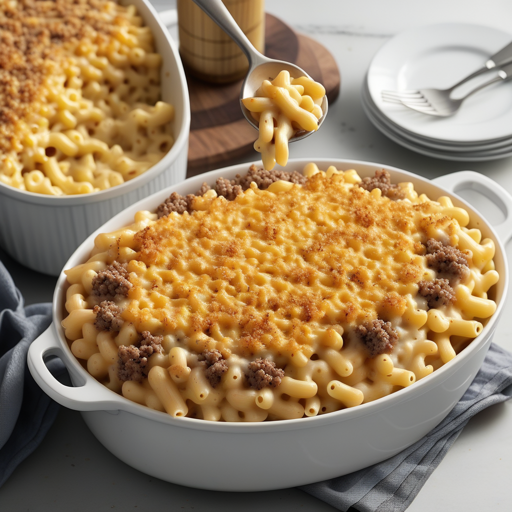 mac and cheese ground beef