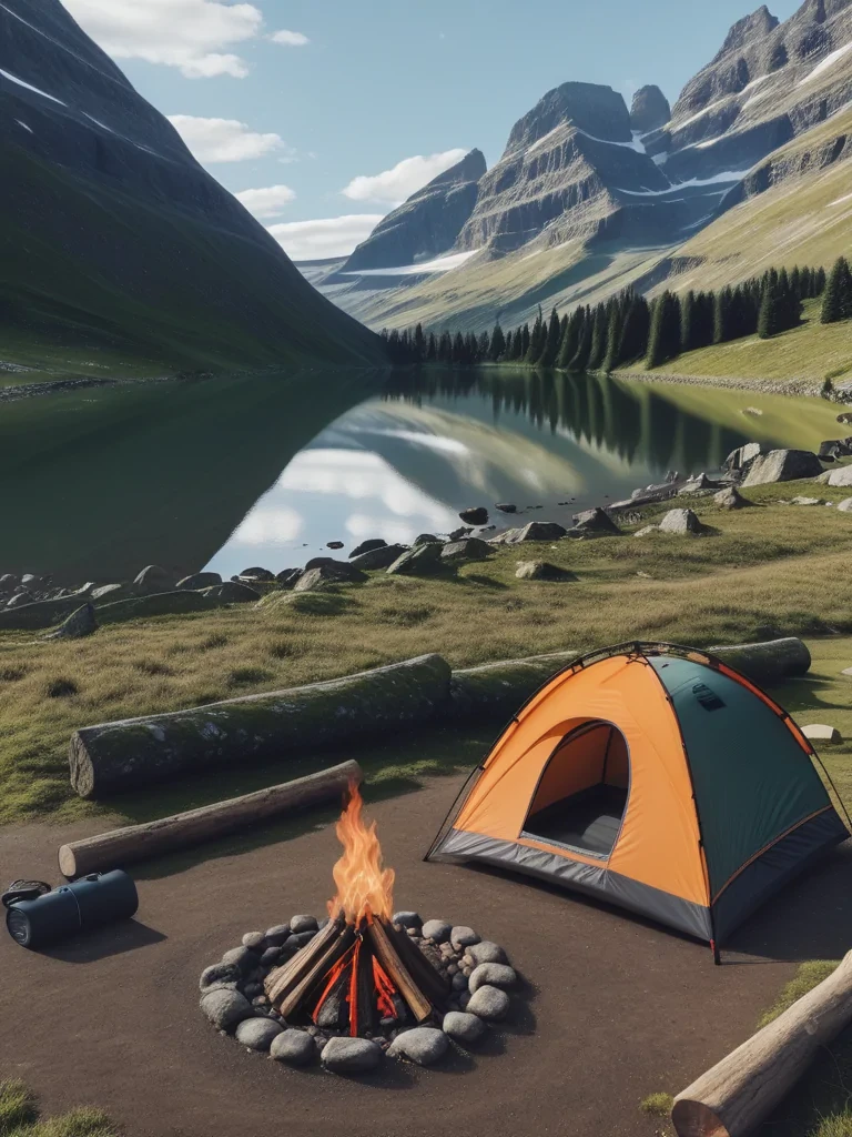 camping background pic