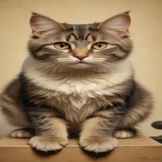 vintage cat drawing