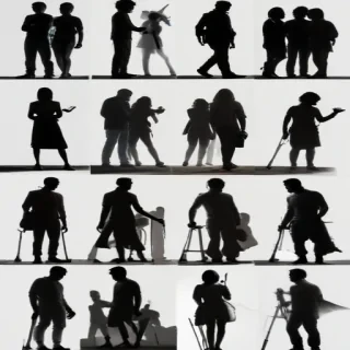 people silhouette png
