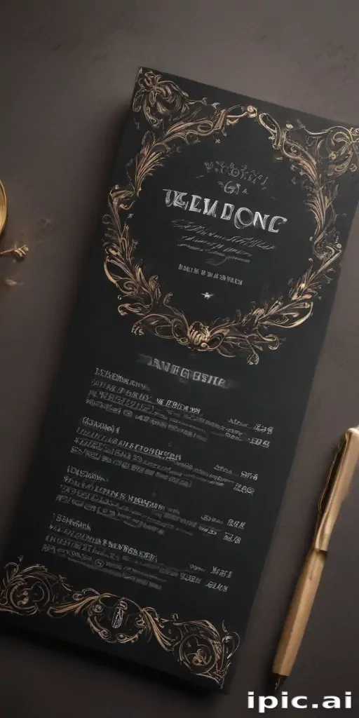 menu mock up