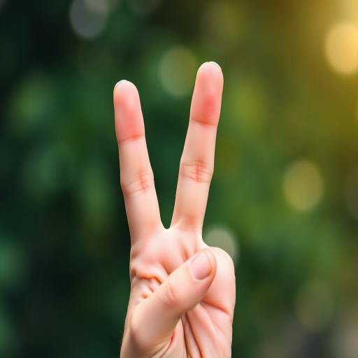 A close-up image of a hand making a finger heart gesture, with a vibrant red heart shape above the fingers, high-resolution, f/2.8 aperture, 50mm lens, ISO 100, natural lighting, soft background blur.