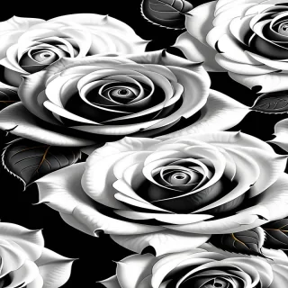 black and white rose background