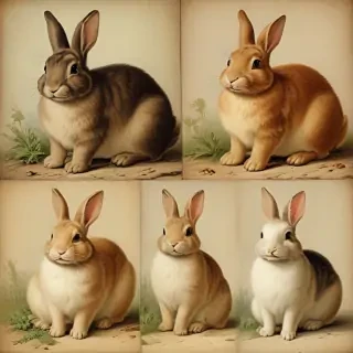 vintage rabbit images
