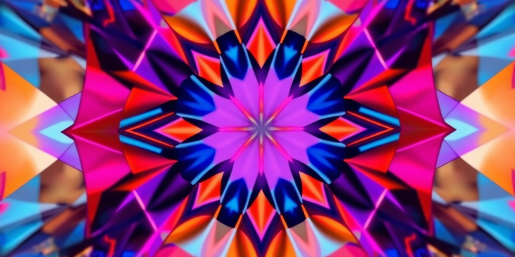 generate a high-resolution abstract geometric pattern with vibrant colors like blue, orange, purple, and pink, using a 50mm lens, f/2.8 aperture, ISO 100, capturing depth and clarity in a well-lit studio setting with a soft-focus background