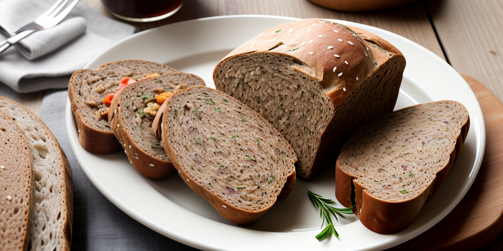 savory bits on rye bread
