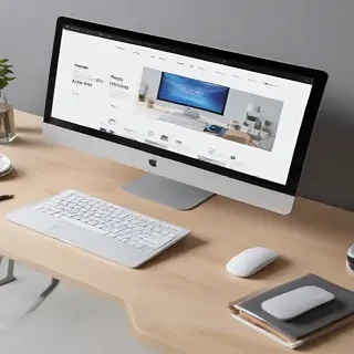 computer website mockup