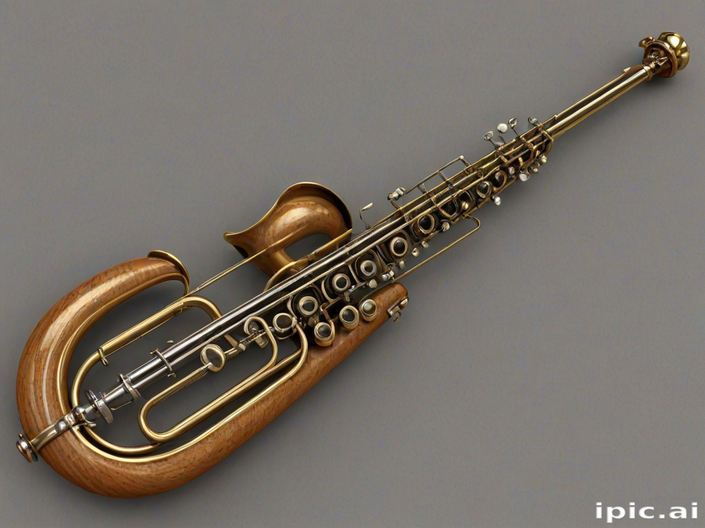 Wind Instruments Design An Elegant Brass and Wood Wind Instrument Showcasing Musical ...