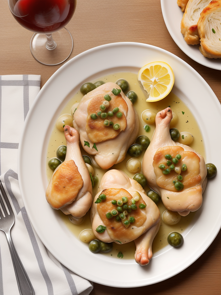what is chicken piccata served with