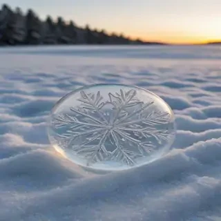 transparent snow