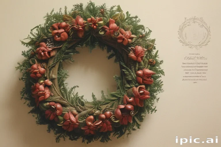 wreath drawing