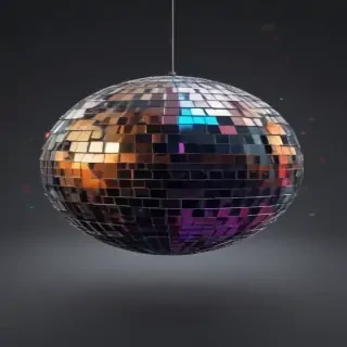transparent background disco ball png