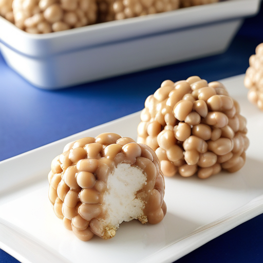 caramel marshmallow rice krispie balls