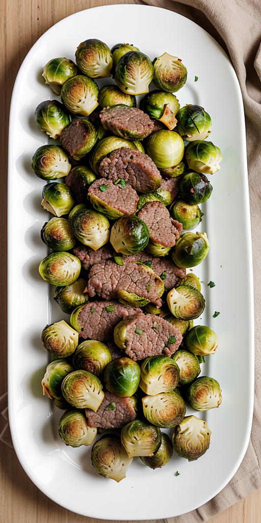 ground beef and brussel sprouts