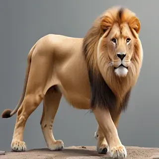 transparent lion