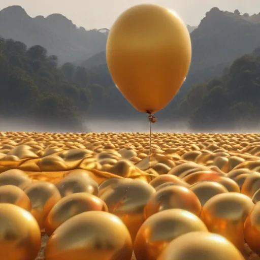 golden balloons