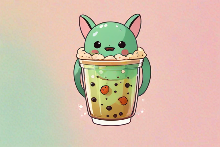 cute boba backgrounds