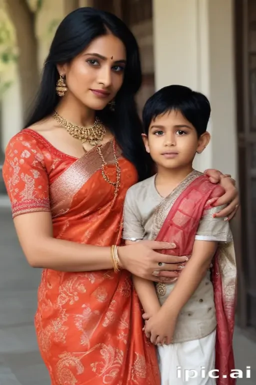 indian mom and son