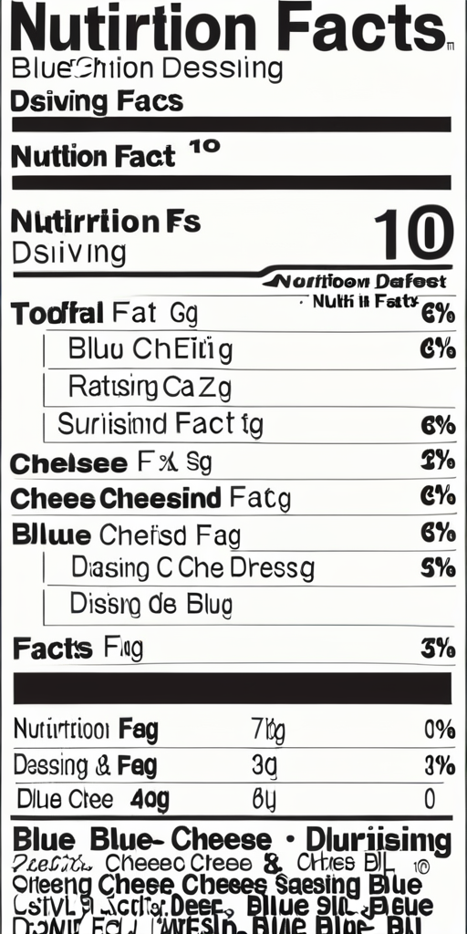 blue cheese dressing nutrition facts