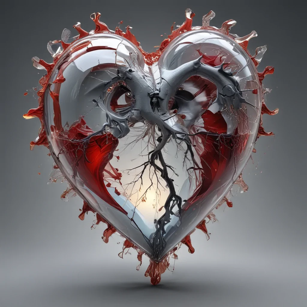 transparent broken heart