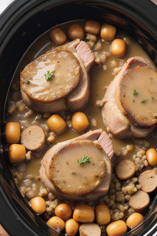 crock pot pork chops and stuffing