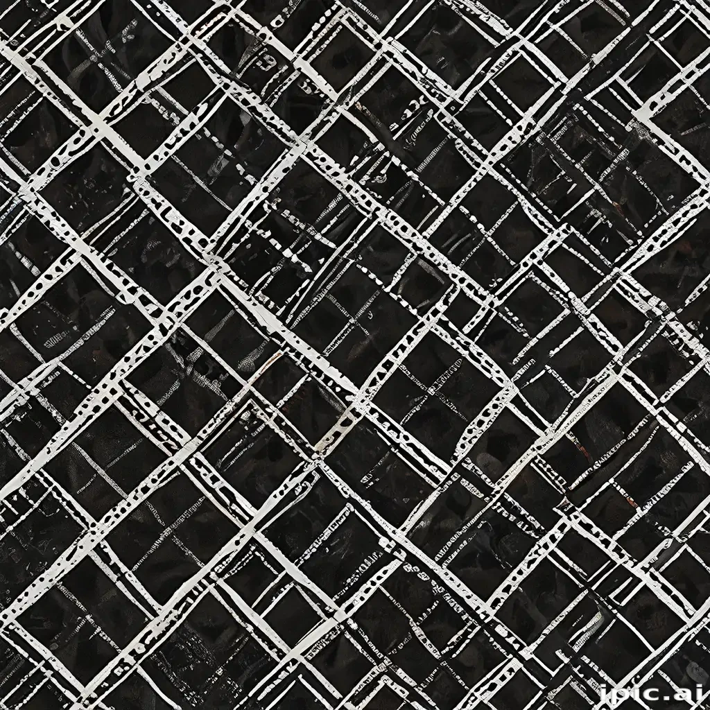 Intricate Black and White Geometric Pattern with Overlapping Lines and ...