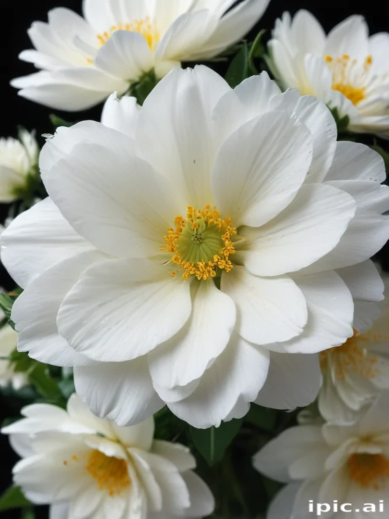 background white flower