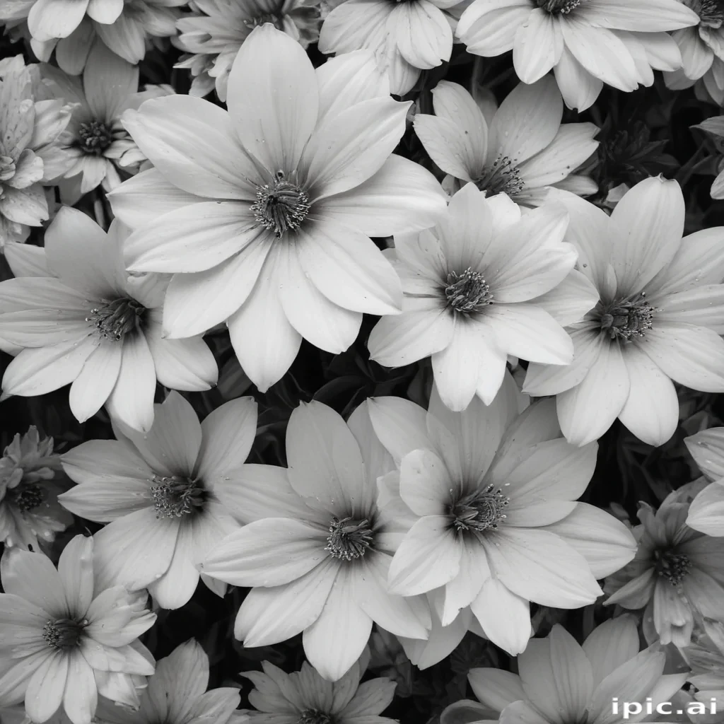 black and white flower background
