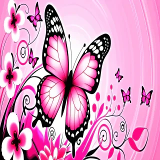 cute pink butterfly wallpaper