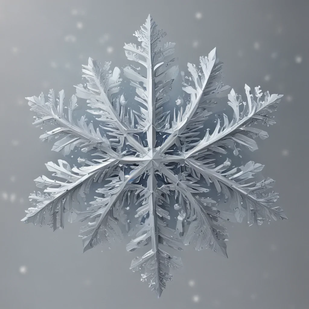 Intricate Snowflake Design Glimmering Against a Soft Winter Background