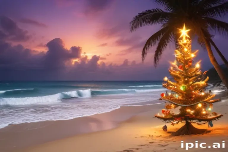beach christmas wallpaper