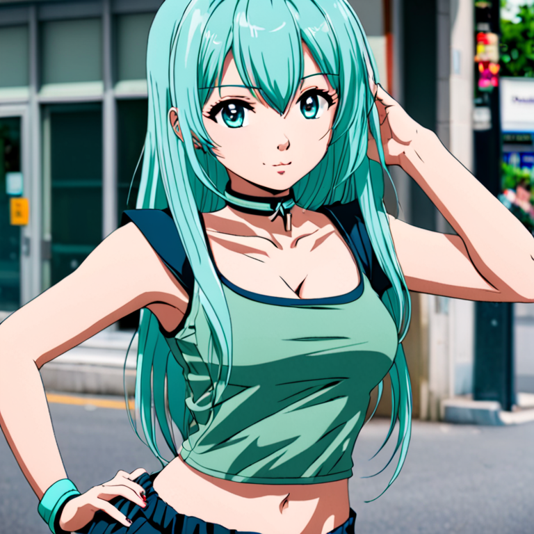 Skinny anime girl