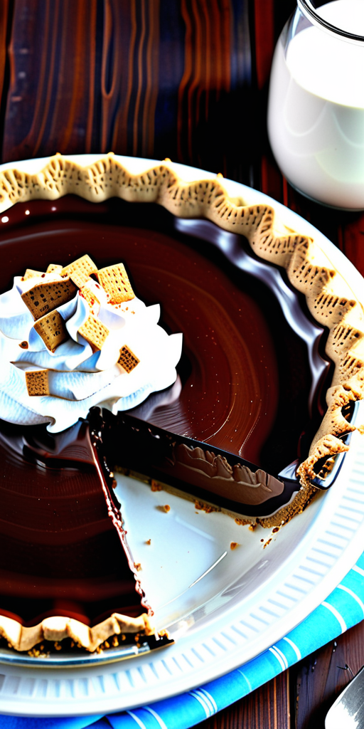 chocolate cream pie with graham cracker crust