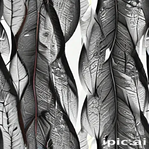 leaf white and black