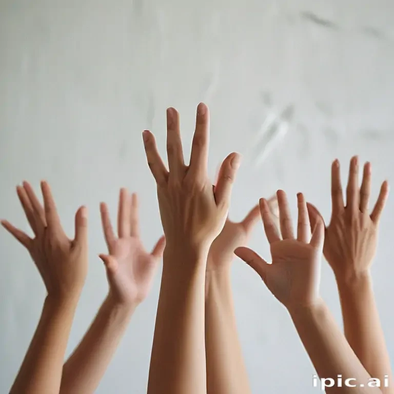 hands reaching