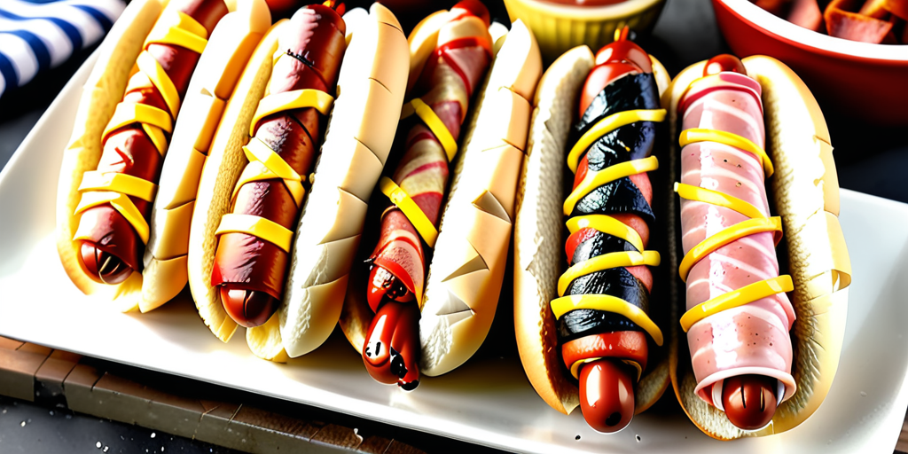 air fryer bacon wrapped hot dogs
