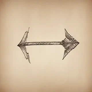 drawn arrow