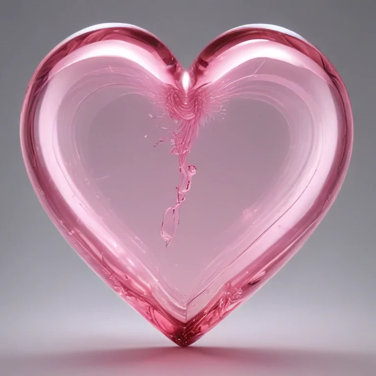 transparent pink heart