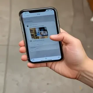 person holding phone
