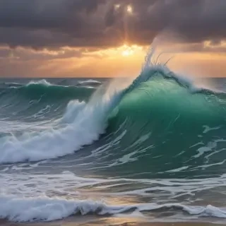 waves transparent