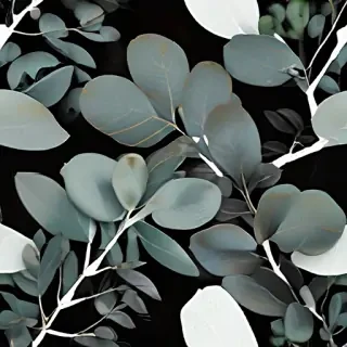 eucalyptus clipart black and white