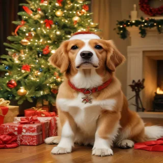 christmas dogs wallpaper