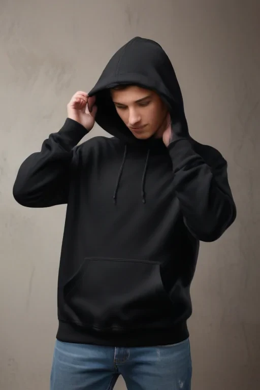 black hoodie mockup