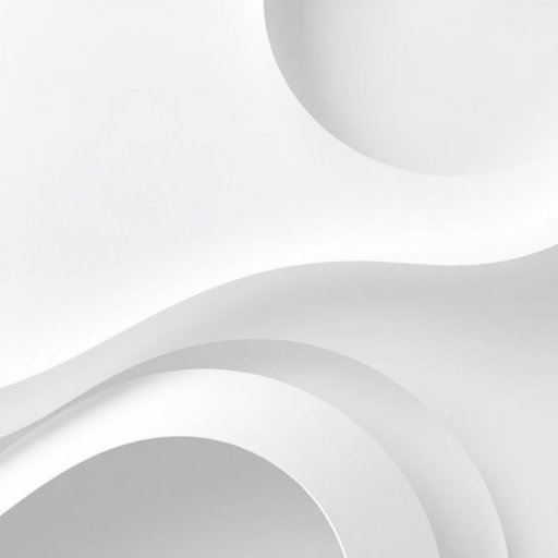Generate a high-resolution image of a minimalist abstract design with smooth curves and a monochromatic color palette, captured using a DSLR camera at f/8 aperture, ISO 100, 50mm lens, natural lighting, top-down view, with a soft focus effect for enhanced depth.