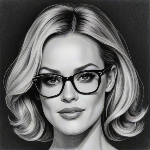 Fetching Peta Murgatroyd, pencil sketch, portrait of Ravishing woman 1970s in glasses, hair style beatnik, outline, clear lines, fine lines, 8k