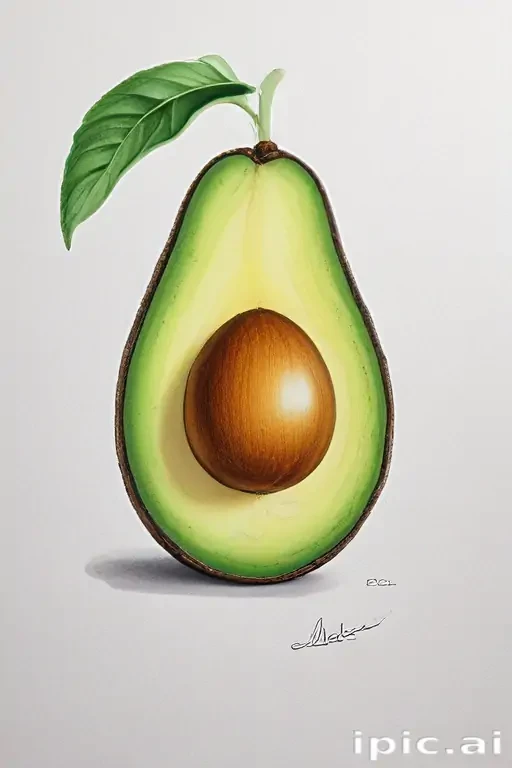 avocado drawing