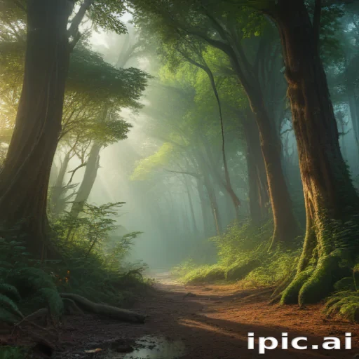 beautiful magical forest background