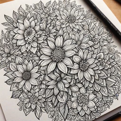 flower doodle art