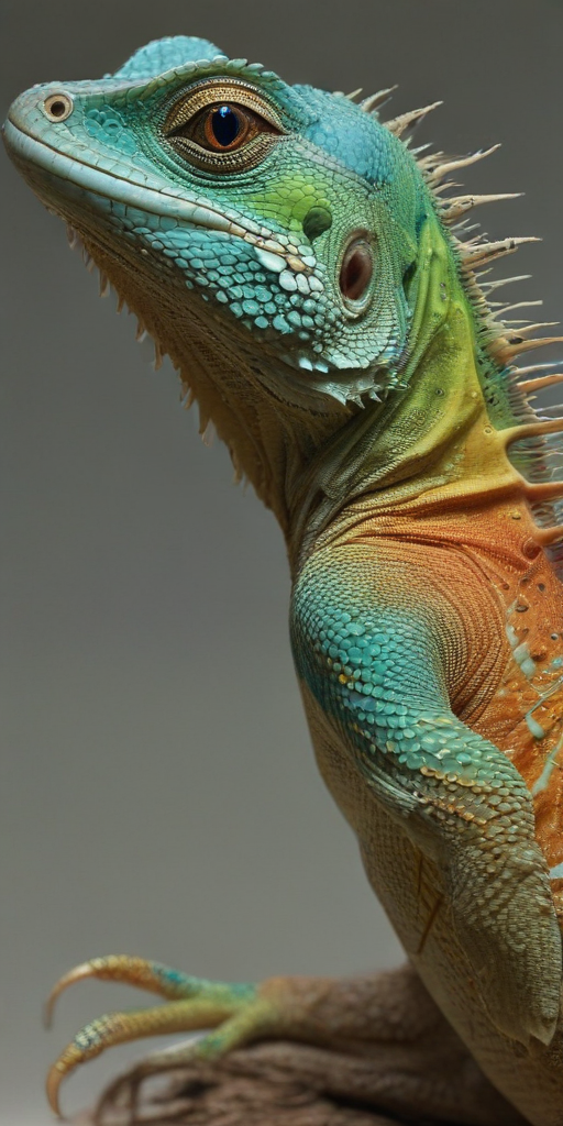 Vibrantly Colored Lizard Displaying Intricate Patterns and Stunning ...
