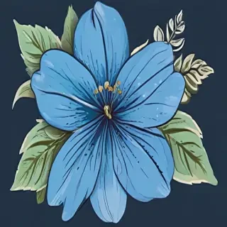 blue flower clip art